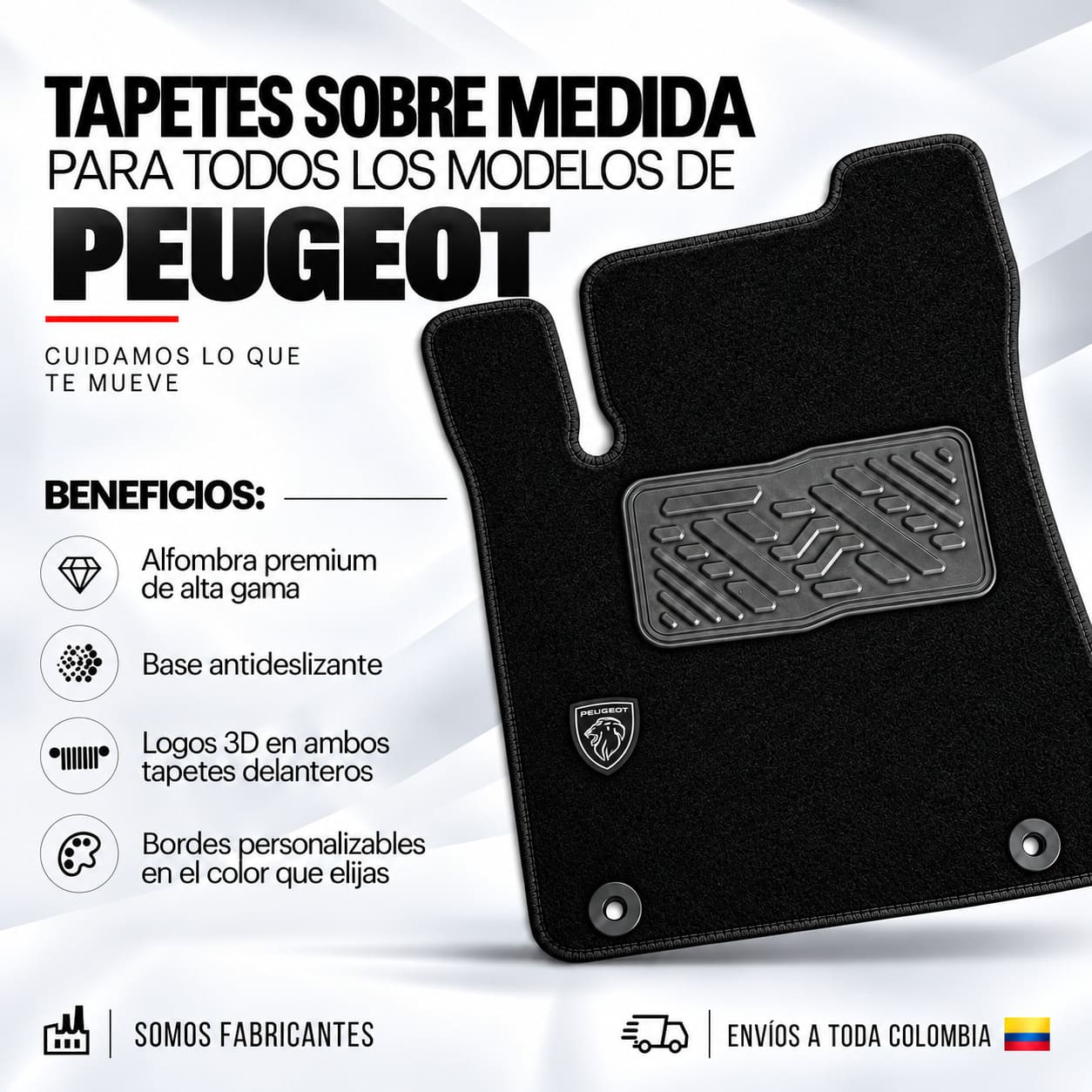 Tapetes en alfombra para Peugeot - Imagen 2